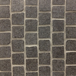 Ash Black Granite 100x100mm Cobbles