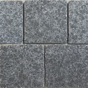 Ash Black Porcelain Cobbles Laid Brick
